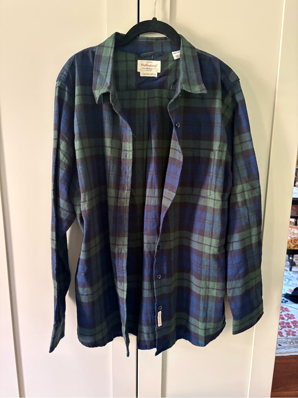 Weatherproof Vintage Watch Plaid Soft Flannel Shirt XXL Cotton Blend